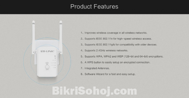 LB Link BL-WA732RE 300 Mbps Universal Wi-Fi Range Extender